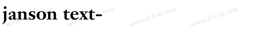 janson text字体转换